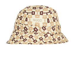 Gucci Horsebit Bucket Hat, Polyamide, Cream, MII, 3*